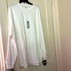 nwt Russell white long sleeve shirt size: 3XL